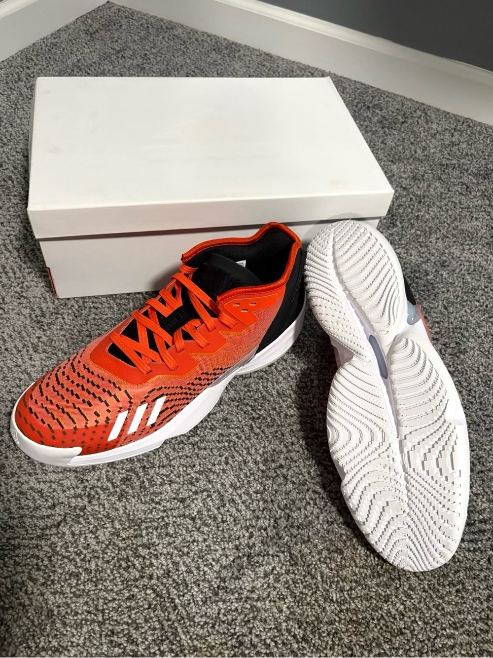 Men's Orange Adidas Tennis Shoes